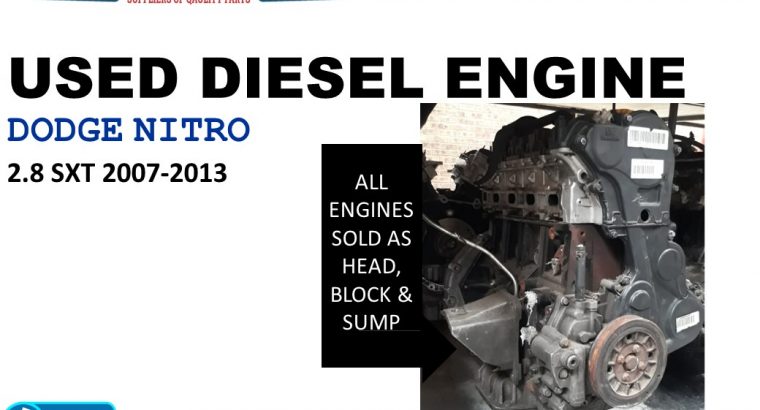 Dodge Nitro 2.8 SXT 2007-13 used diesel engine for sale