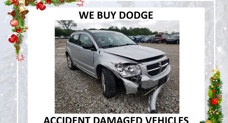 We buy Dodge accident damaged vehicles for used spares