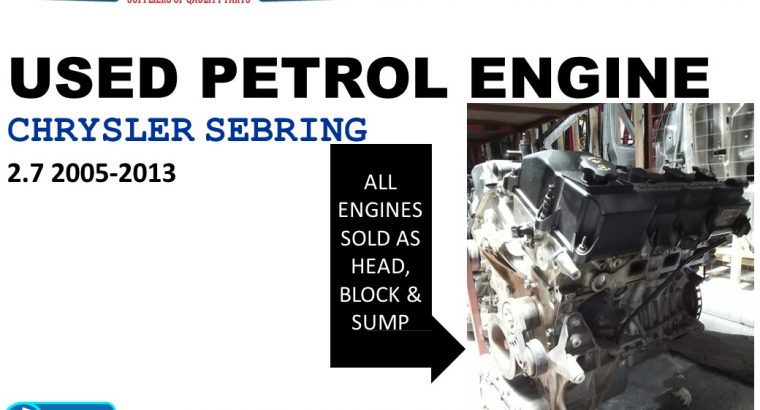 Chrysler Sebring 2.7 2005-13 used petrol engine for sale