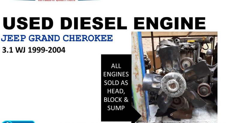 Jeep Grand Cherokee 3.1 WJ 1999-04 used diesel engine for sale