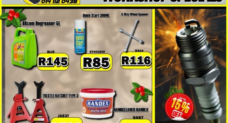 Modimolle Spares Workshop Specials 1-15 December 2021