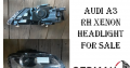 Audi A3 RH xenon headlight for sale