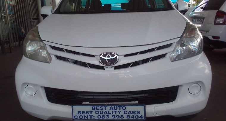 2013 Toyota Avanza 1.5 Engine Capacity with Manuel Transmission,