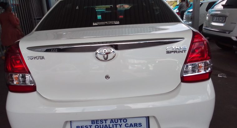 2020 Toyota Etios 1.5 Engine Capacity Sprint Sedan with Manuel T