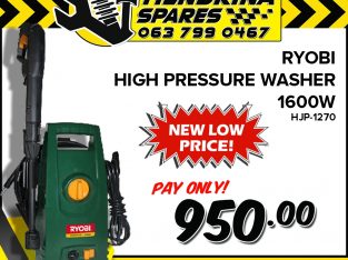 Ryobi High Pressure Washer 1600W ONLY R950.00!