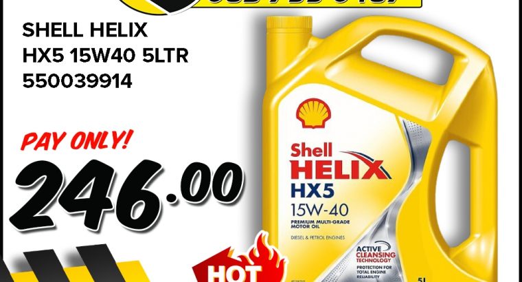 Shell Helix HX5 15W40 5L ONLY R246 at Hendrina Spares!