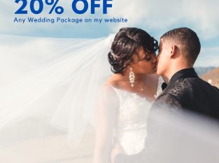20% Discount on Wedding Photography