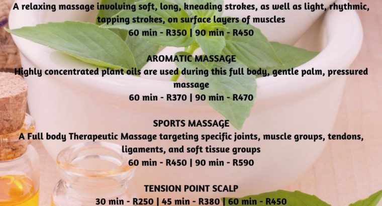 Massage coming to you