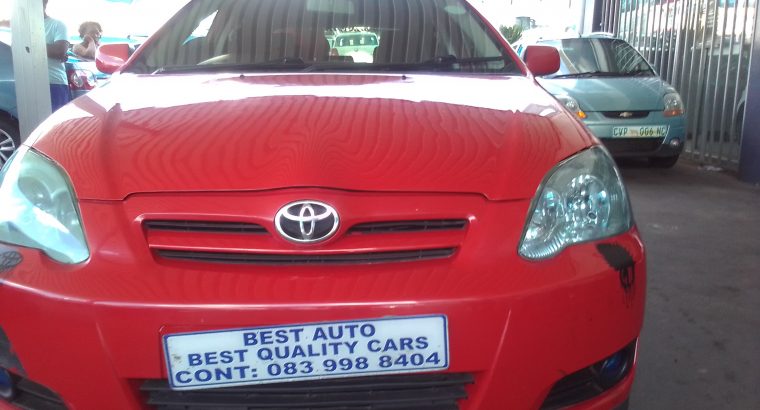 2006 Toyota Runx 1.6 Engine Capacity with Manuel Transmission, E