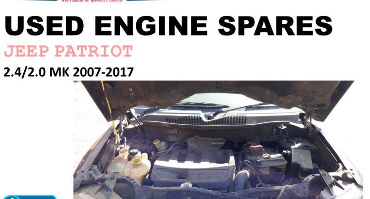 Used engine spares/Jeep Patriot 2.4/2.0 MK petrol