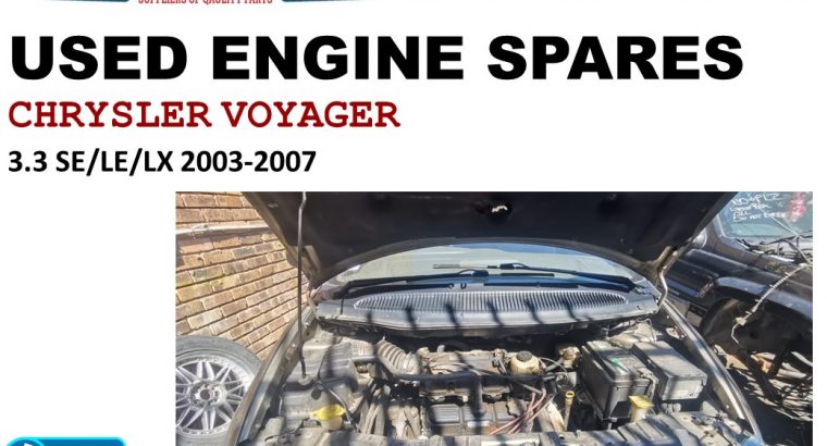 Used engine spares Chrysler Voyager 3.3 LX petrol