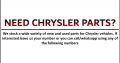 Chrysler used parts for sale