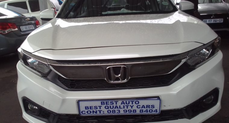 2019 Honda Amaze 1.5 Engine Capacity with Automatic Transmission,