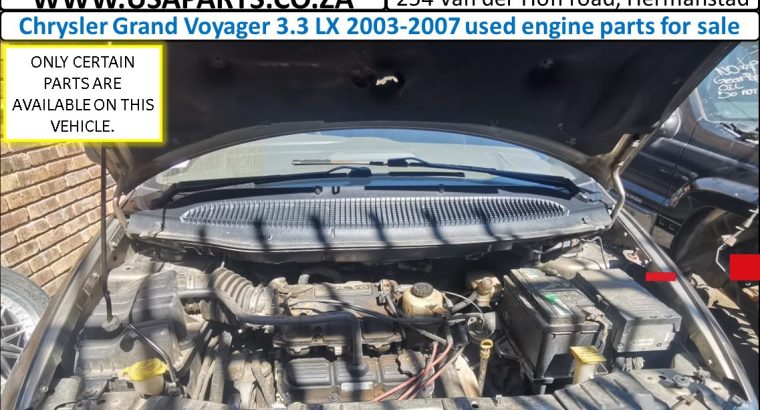 Chrysler Grand Voyager 3.3 LX used petrol engine parts for sale