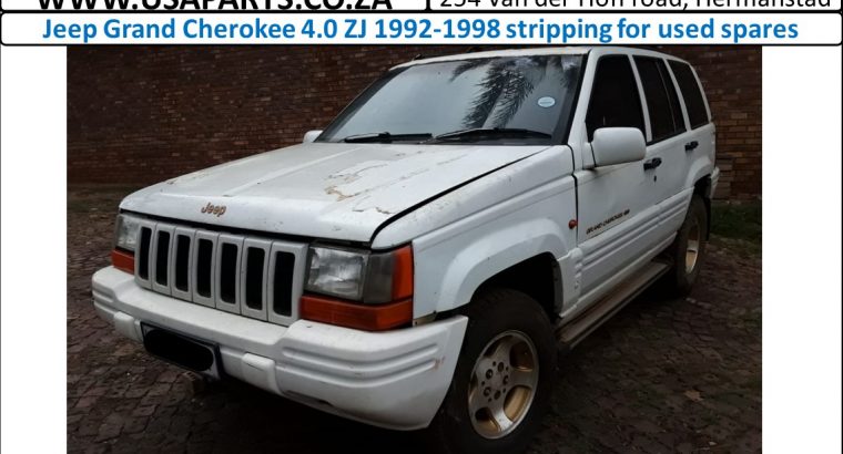 Jeep Grand Cherokee 4.0 ZJ 1992-98 stripping for used spares