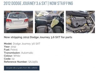 2012 Dodge Journey 3.6 SXT automatic stripping for used spares
