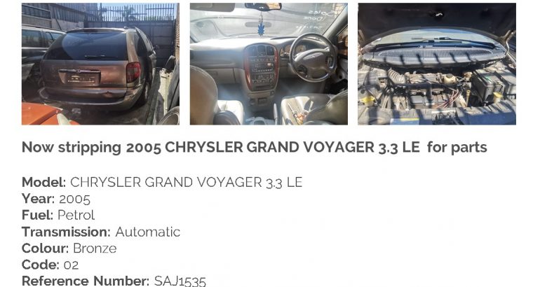 2005 Chrysler Grand Voyager 3.3 auto stripping for used spares