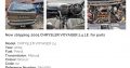 2005 Chrysler Voyager 2.4 manual stripping for used spares