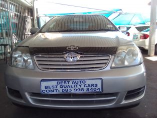 2007 Toyota Corolla 1.6 Engine Capacity with Manuel Transmission,