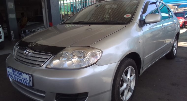 2007 Toyota Corolla 1.6 Engine Capacity with Manuel Transmission,