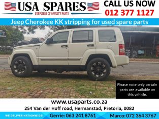 Jeep Cherokee 3.7 KK 2010 stripping for used spare parts for sale