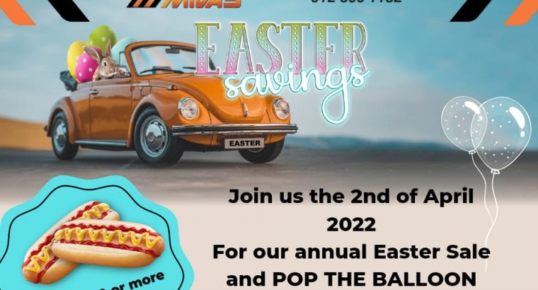 Join us the 2nd of April 2022 for our annual Easter Sale!