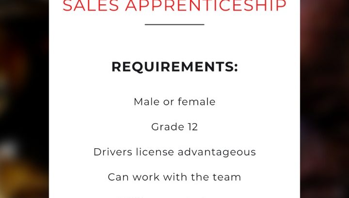 We’re Hiring! SALES APPRENTICESHIP!