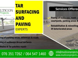 Tar surfacing and Paving installation