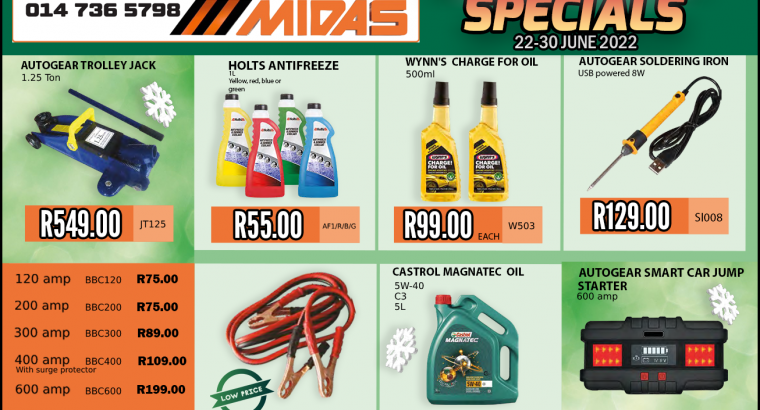 Workshop Specials 22 – 30 June 2022