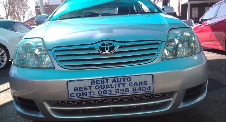 2008 Toyota Corolla 1,4 Engine Capacity with Manuel Transmission,