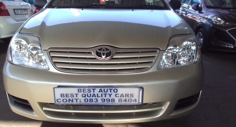 2007 Toyota Corolla 1.4 Engine Capacity with Manuel Transmission,