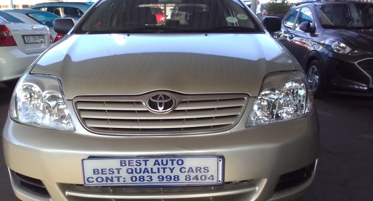 2007 Toyota Corolla 1.4 Engine Capacity with Manuel Transmission,