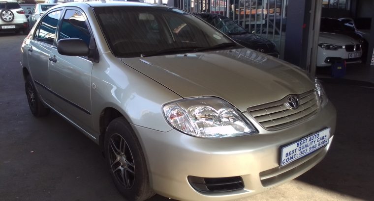 2007 Toyota Corolla 1.4 Engine Capacity with Manuel Transmission,