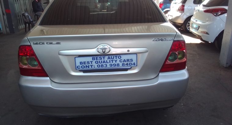 2007 Toyota Corolla 1.4 Engine Capacity with Manuel Transmission,