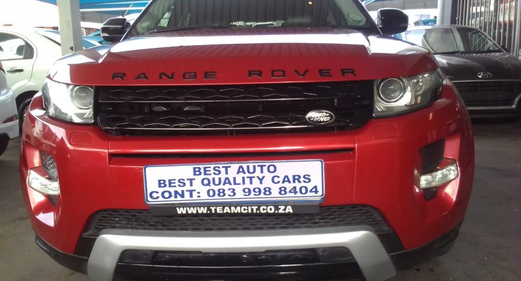 2014 Range Rover Evoke 5.4 Engine Capacity D4D with Automatic Tr