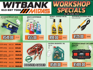Workshop Specials 22 – 30 June 2022