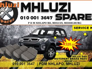 Hilux D4D Motopart Brake Pads ONLY R320.00!
