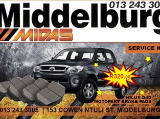 Hilux D4D Motopart Brake Pads ONLY R320.00! Don’t miss out!