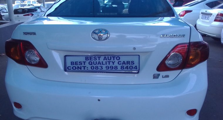 2009 Toyota Corolla 1.8 Engine Capacity with Automatic Transmissi
