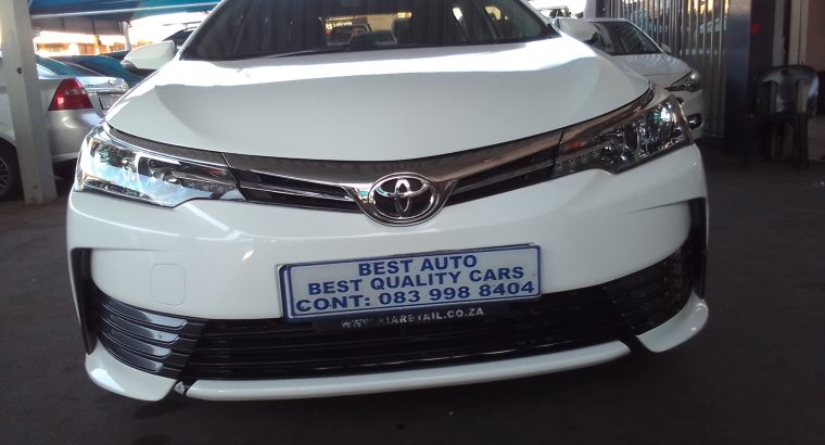 2017 Toyota Corolla 1.6 Engine Capacity Prestige with Automatic T