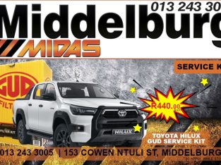 Toyota Hilux GUD service kit ONLY R440.00 at Middelburg Midas!