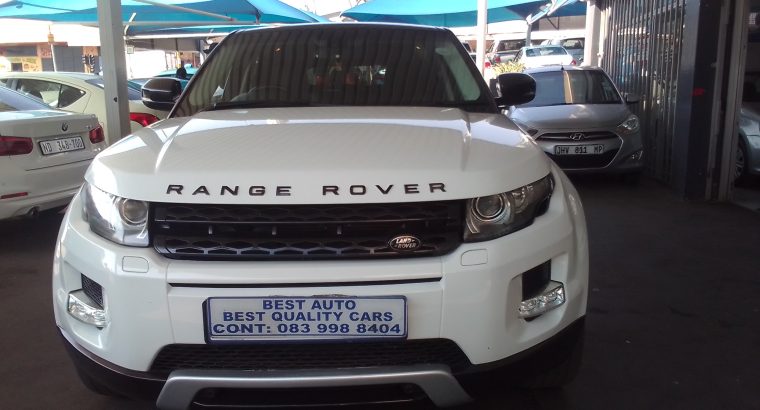2013 Rang Rover 2.0 Engine Capacity Evoke with Automatic Transmis