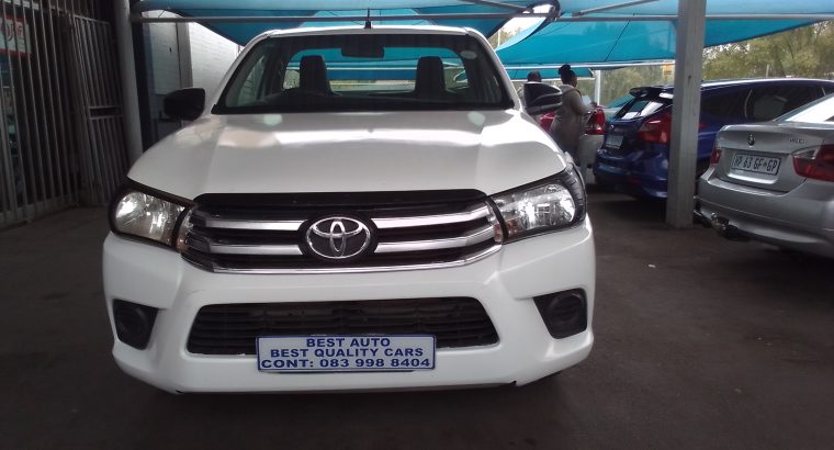 2016 Toyota Hilux 2.4 Engine Capacity GD6 Low Base with Manuel Tr