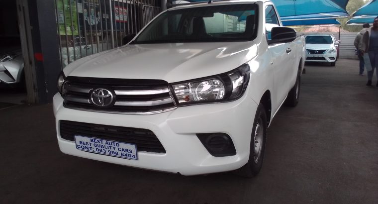 2016 Toyota Hilux 2.4 Engine Capacity GD6 Low Base with Manuel Tr