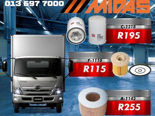 Save on Toyota Dyna WU300/340 W04D Filters at Midas Witbank!