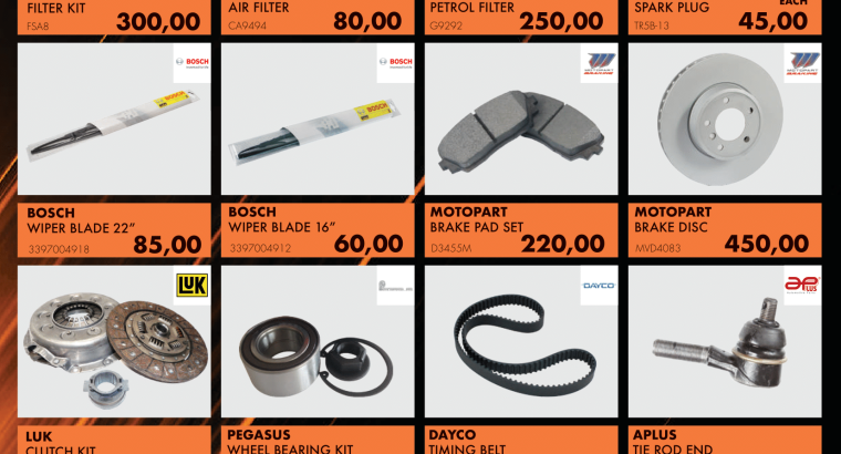 Don’t forget about our VEHICLE PARTS SPECIAL at Middelburg Midas!