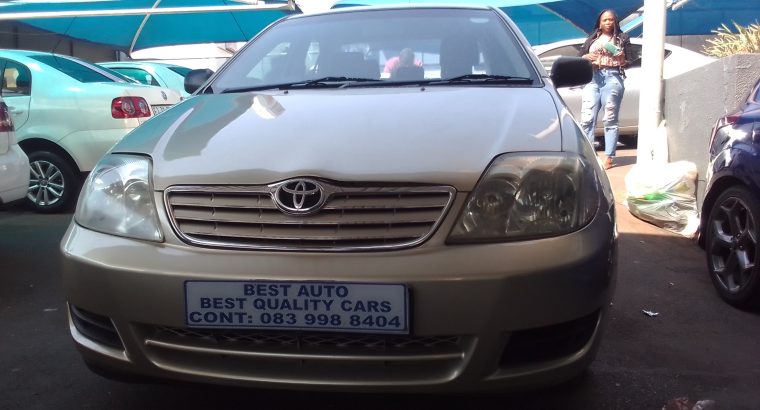 2005 Toyota Corolla 1.6 Engine Capacity with Manuel Transmission,