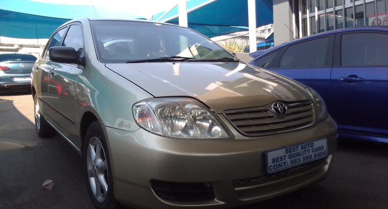 2005 Toyota Corolla 1.6 Engine Capacity with Manuel Transmission,