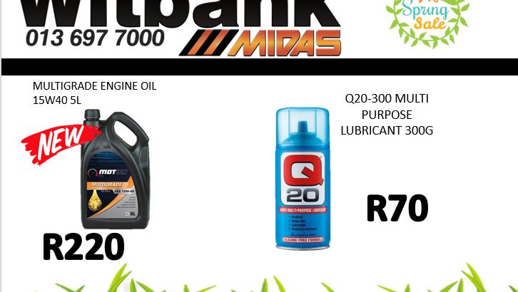 BIG SPRING SALE WITBANK MIDAS!