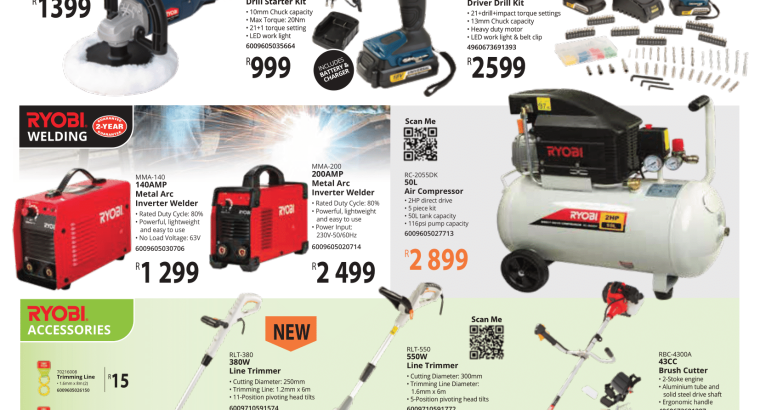 We’ve got great deals on Ryobi Tools!